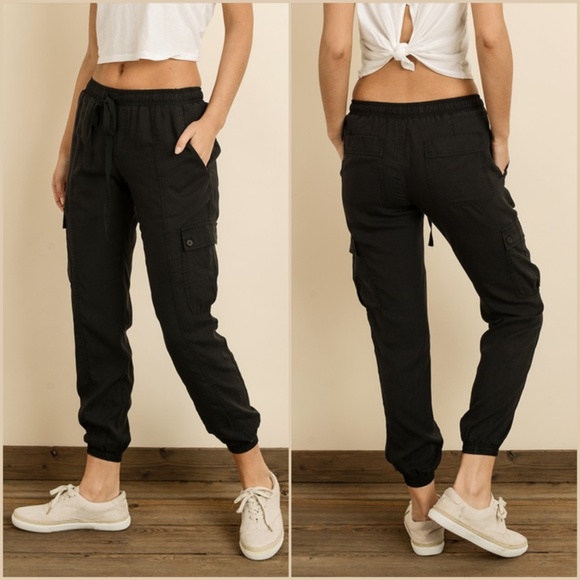 Mineral Wash Black Jogger Pants - Picture 2 of 5